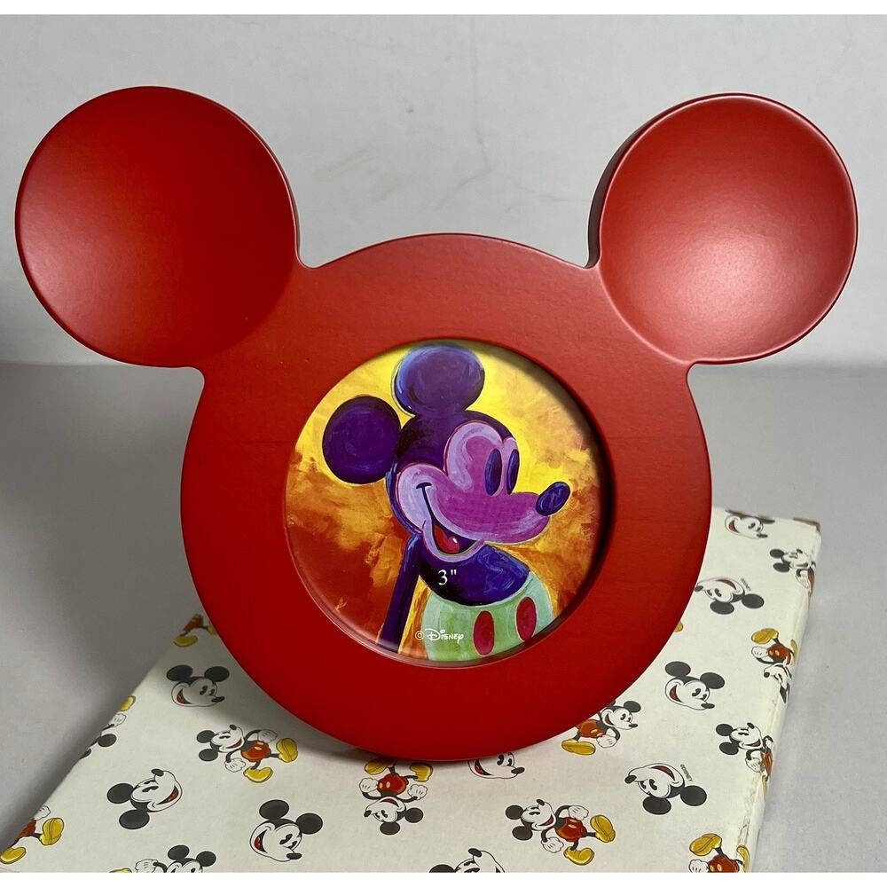 Disney Mickey Mouse Head Ears Photo Frame Photo Red Disney World Disneyland